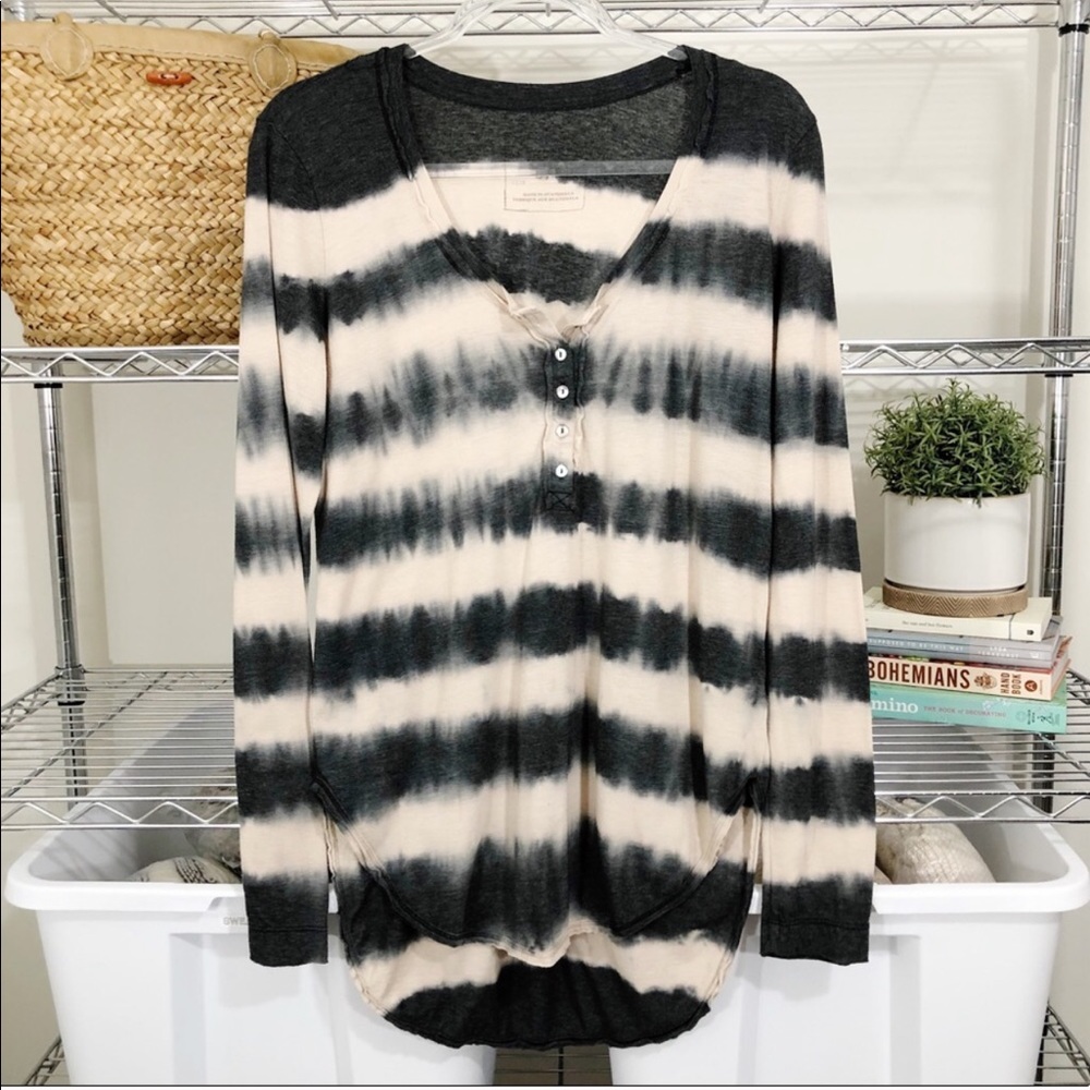 Free People striped long sleeve shirt